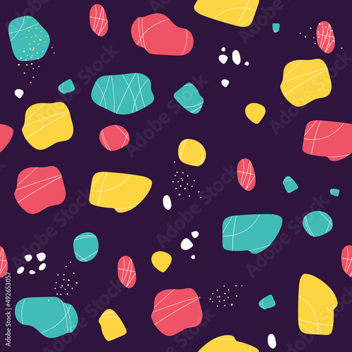 abstract shapes seamless patterns. Hipster fashion. Abstract jumble textures. Triangle. printing, website, fabric, poster, cards. figures Bright baby