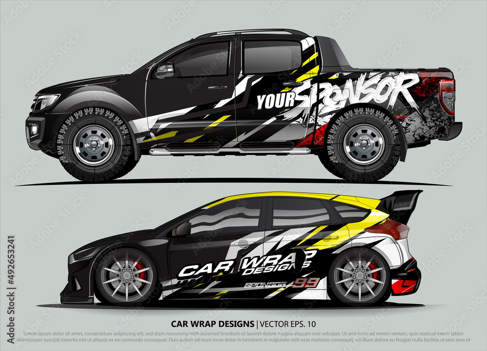 race car Livery for vehicle wrap design vector
race car Livery for vehicle wrap design vector