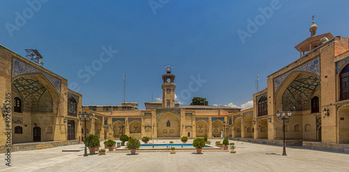 Courtyard of Emad-Ol-Dowleh (Emad o dolah) mosque in Kermanshah, Iran photo