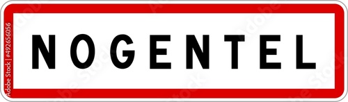 Panneau entrée ville agglomération Nogentel / Town entrance sign Nogentel