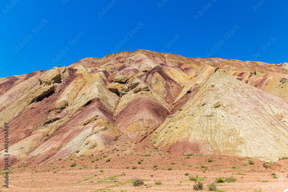 Fototapeta premium Multicolored rainbow Aladaglar mountains in Eastern Azerbaijan province, Iran