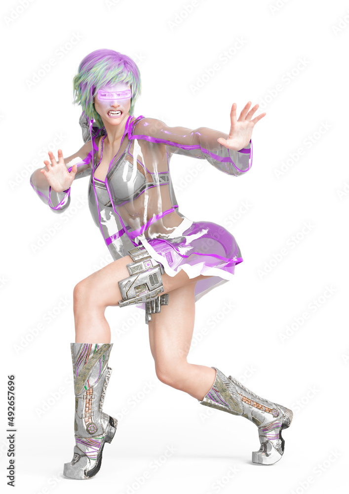 runner girl is frozen and can not run