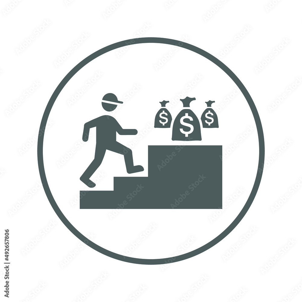 Capital, money, growth icon. Gray vector design. Capital, money, growth icon. Gray vector design.
