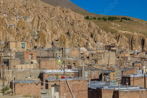 View of Kandovan village, Iran photo