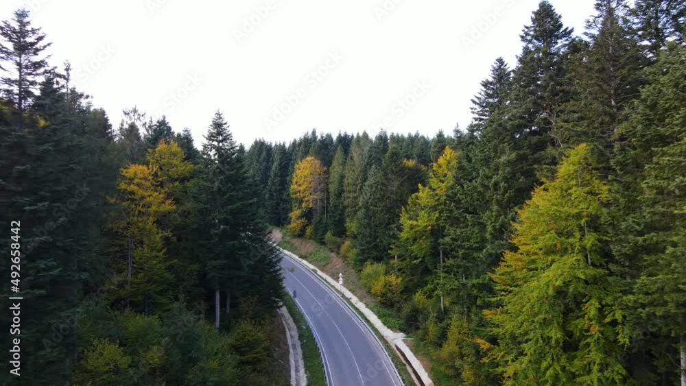 Road in the mountains. Aerial photography Road in the mountains. Aerial photography