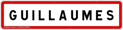 Panneau entrée ville agglomération Guillaumes / Town entrance sign Guillaumes photo