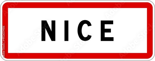Panneau entrée ville agglomération Nice / Town entrance sign Nice