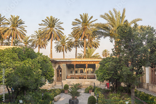 Courtyard of Zinat Al-Molk Historical House in Shiraz, Iran. photo