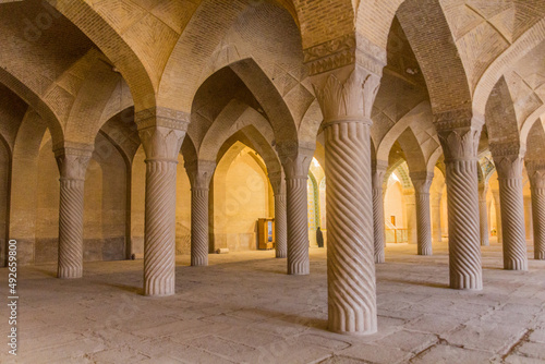 Vaults of Vakil mosque in Shiraz, Iran.