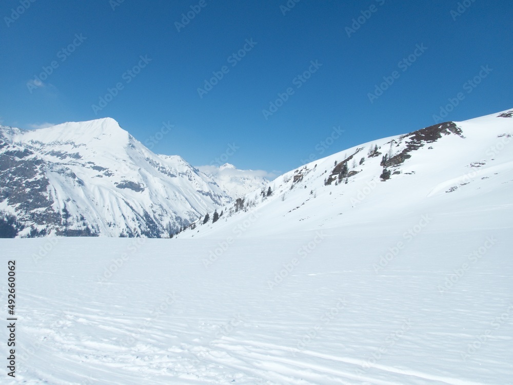 winter landscape in raurisertal in austrian alps winter landscape in raurisertal in austrian alps