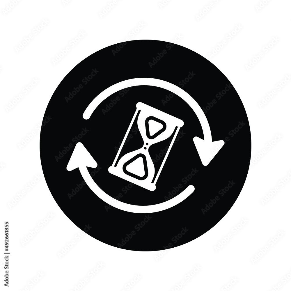 Hourglass, waiting, loading icon. Black vector sketch. Hourglass, waiting, loading icon. Black vector sketch.