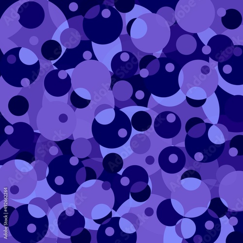 Blue lilac violet dots and circles on a vintage background. Decorative ornamental pattern of round elements. Geometric ornament. Space for creative ideas and graphic design.