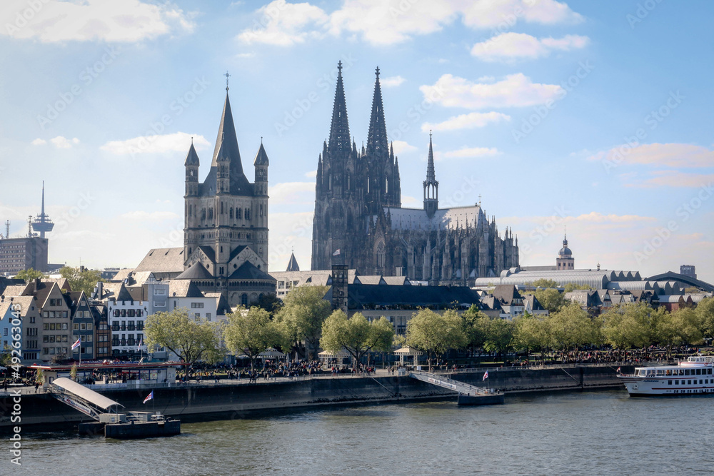 Views of the Old Town in the city of Cologne, Germany