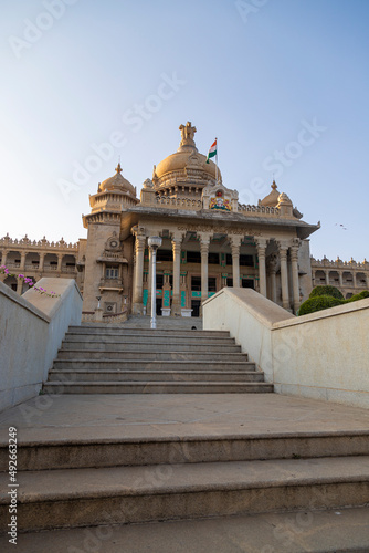 Panoramic view of Vidhana Soudha the Bangalore State Legislature Building, Bangalore, India photo
