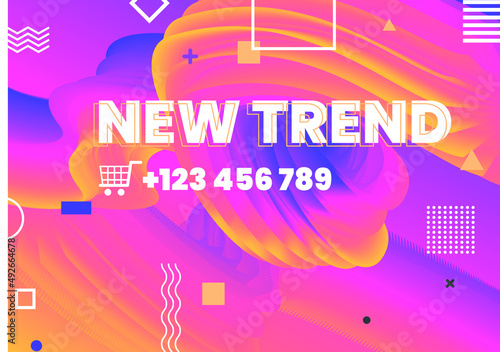 Colorful abstract liquid effect background. Liquid shape landing page 3