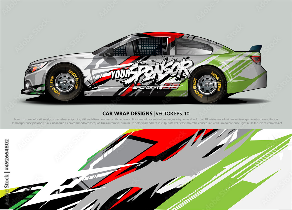 rally car livery design vector. abstract race style background for vehicle vinyl sticker wrap rally car livery design vector. abstract race style background for vehicle vinyl sticker wrap