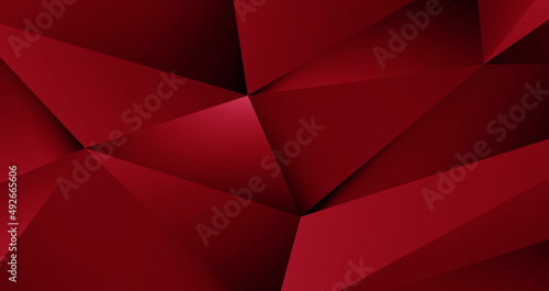 Realistic red texture background with 3d triangle and deep shadow, red metal wallpaper