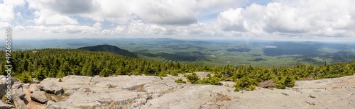 Panoramic view from the top of Mount Kearsarge, New Hampshire, USA photo