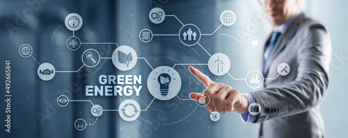 Green Energy Natural Ecology Power electric speed creative. Technology ecology concept