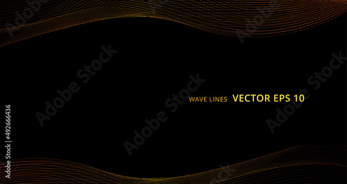 Abstract wavy background with futuristic line, wave banner concept.