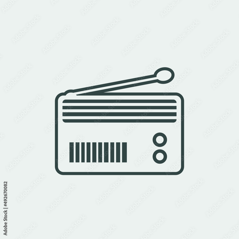 radio vector icon illustration sign radio vector icon illustration sign