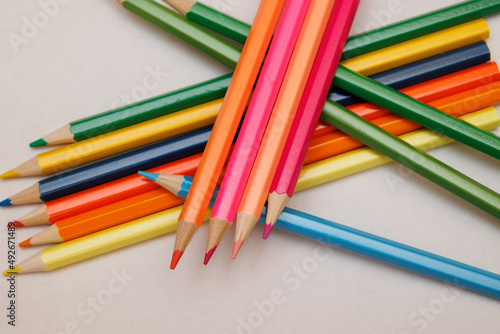closeup of set of colorful pencils © Tatyana