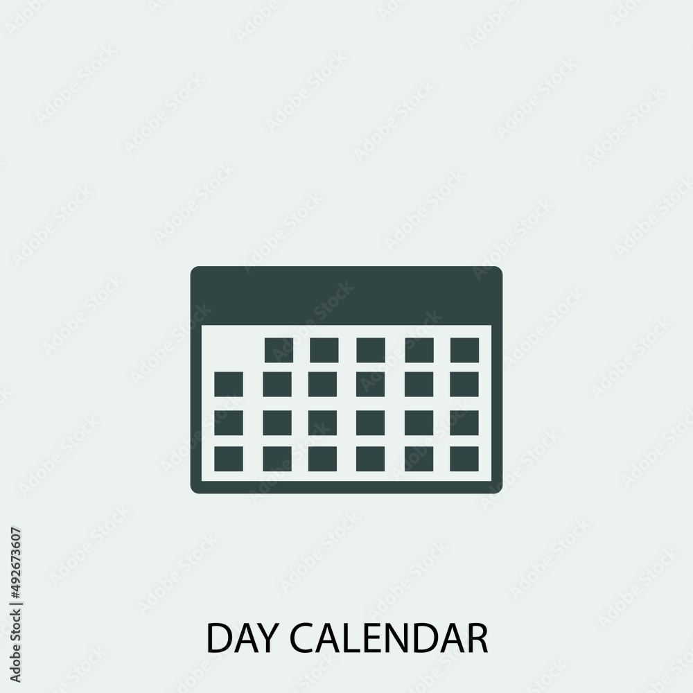 day calendar vector icon illustration sign day calendar vector icon illustration sign