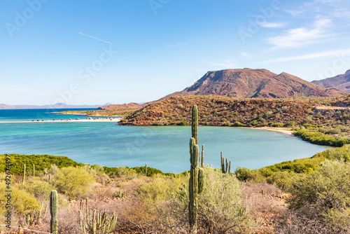 A small desert bay in the Sea of Cortez.