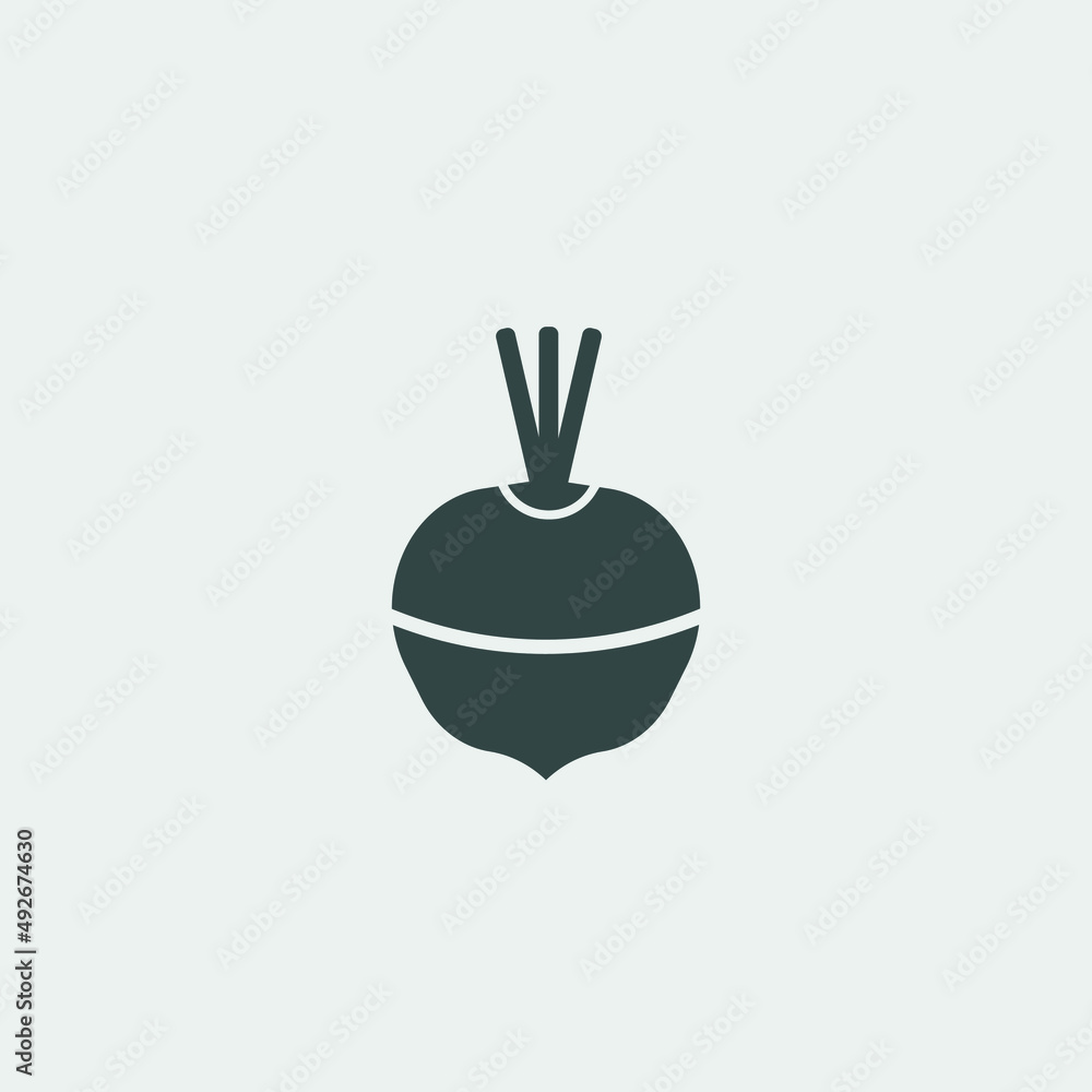radish vector icon illustration sign radish vector icon illustration sign