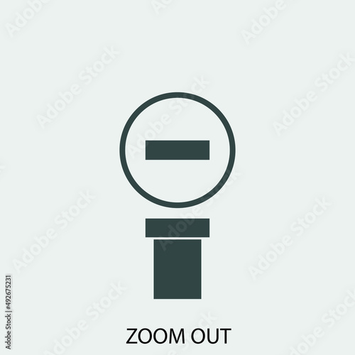zoom out vector icon illustration sign 