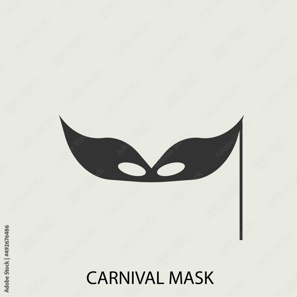 carnival mask vector icon illustration sign carnival mask vector icon illustration sign
