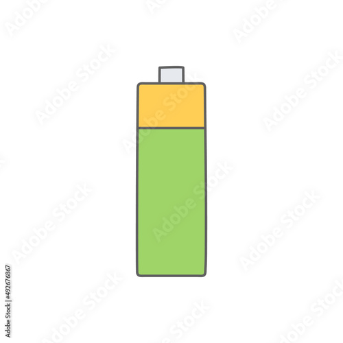 Battery, energy icon in color icon, isolated on white background 