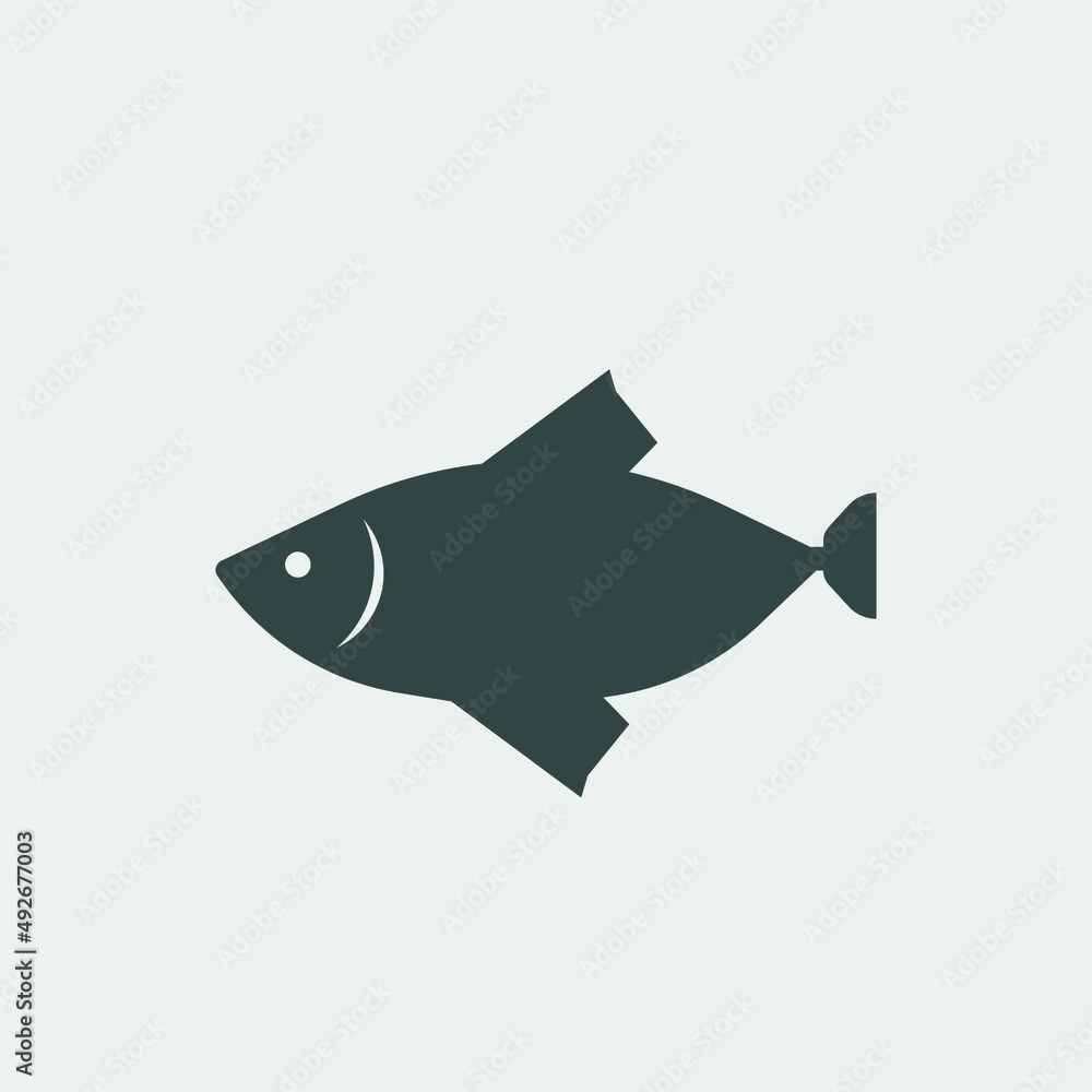 fish vector icon illustration sign fish vector icon illustration sign