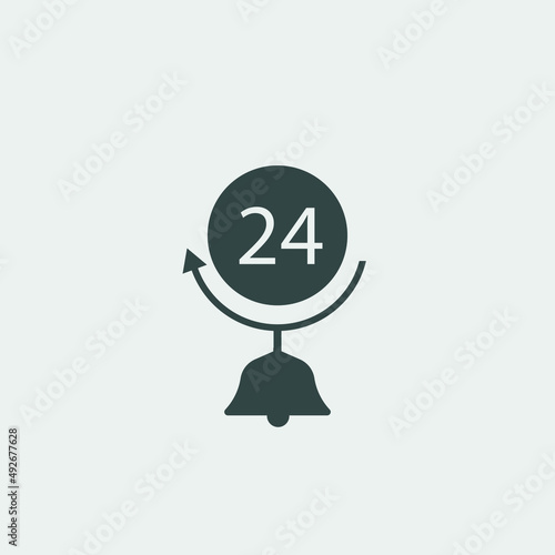 hotel bell vector icon illustration sign 