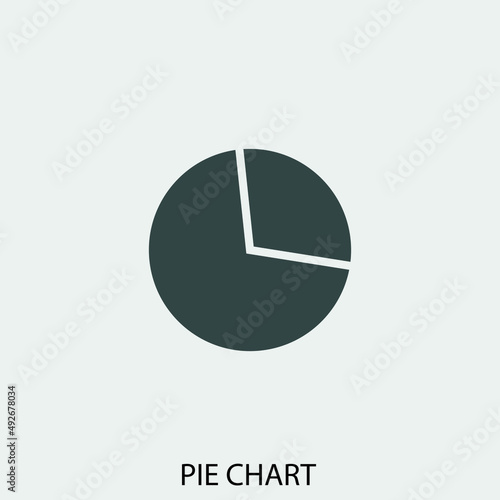 pie chart vector icon illustration sign 
