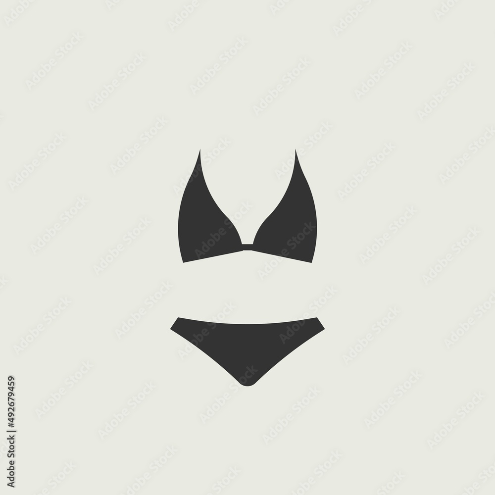 bikini vector icon illustration sign bikini vector icon illustration sign
