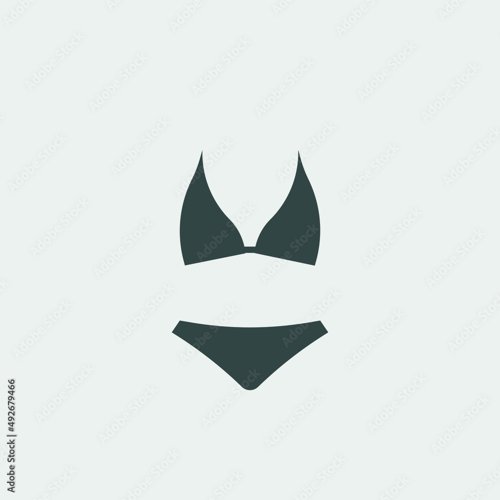 bikini vector icon illustration sign bikini vector icon illustration sign