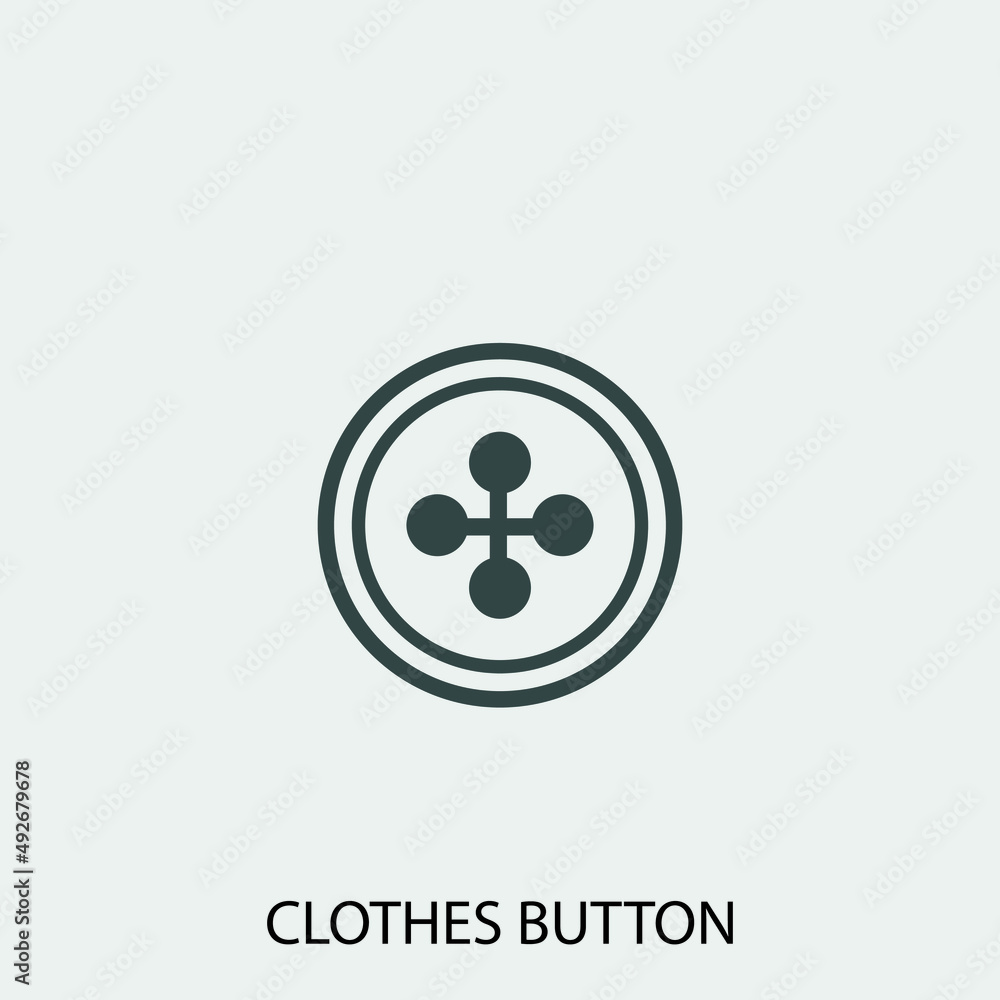 clothes button vector icon illustration sign clothes button vector icon illustration sign