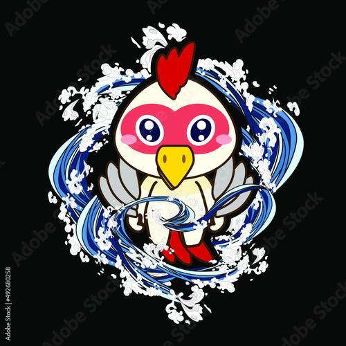 monster illustration design for sukajan is mean japan traditional cloth or t-shirt with digital hand drawn Embroidery Men T-shirts Summer Casual donate for ukraine
