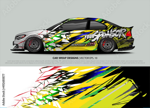 car graphic background vector. abstract lines vector with modern camouflage design concept  for truck and vehicles graphics vinyl wrap  