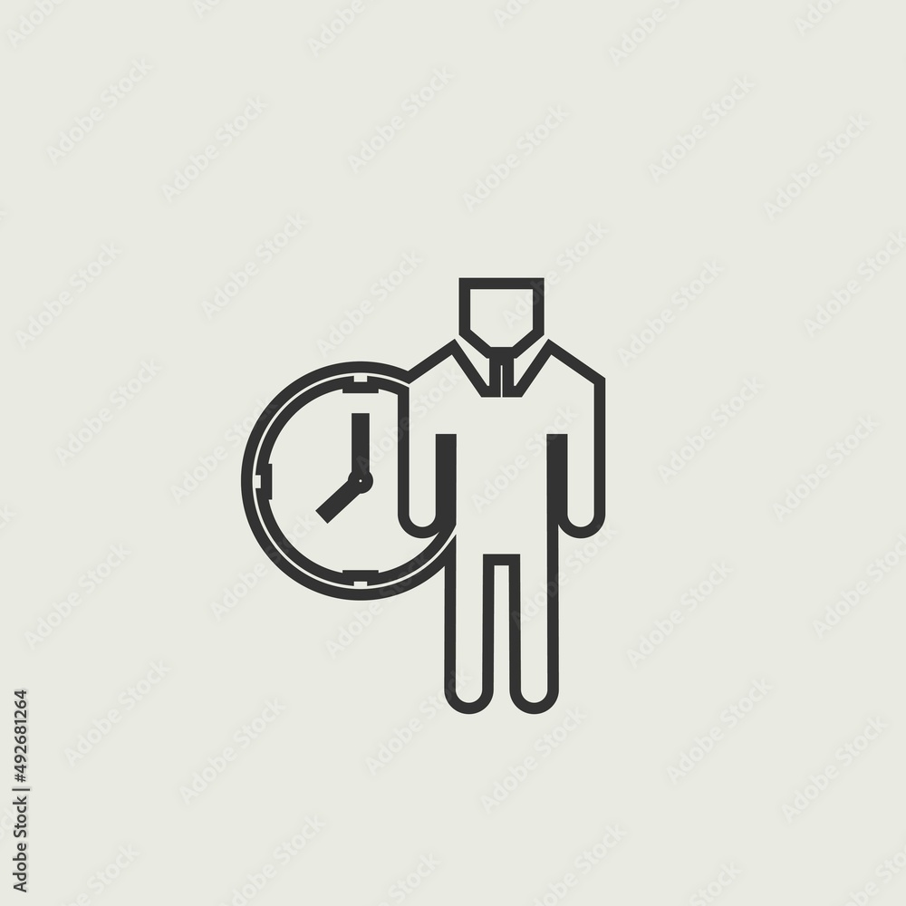 time management vector icon illustration sign time management vector icon illustration sign