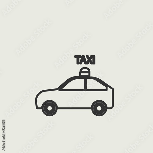 taxi vector icon illustration sign  © STUDIOXI