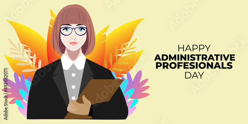 Administrative Professionals Day, Holiday concept, Secretary Day holiday, celebration, card, poster
