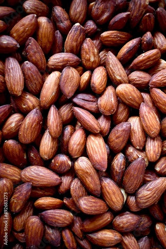 close up of almonds