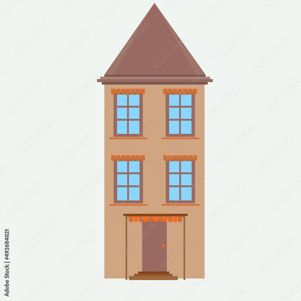 Cute stylish homes in warm hues. Beautiful brick houses. Cute stylish homes in warm hues. Beautiful brick houses.
