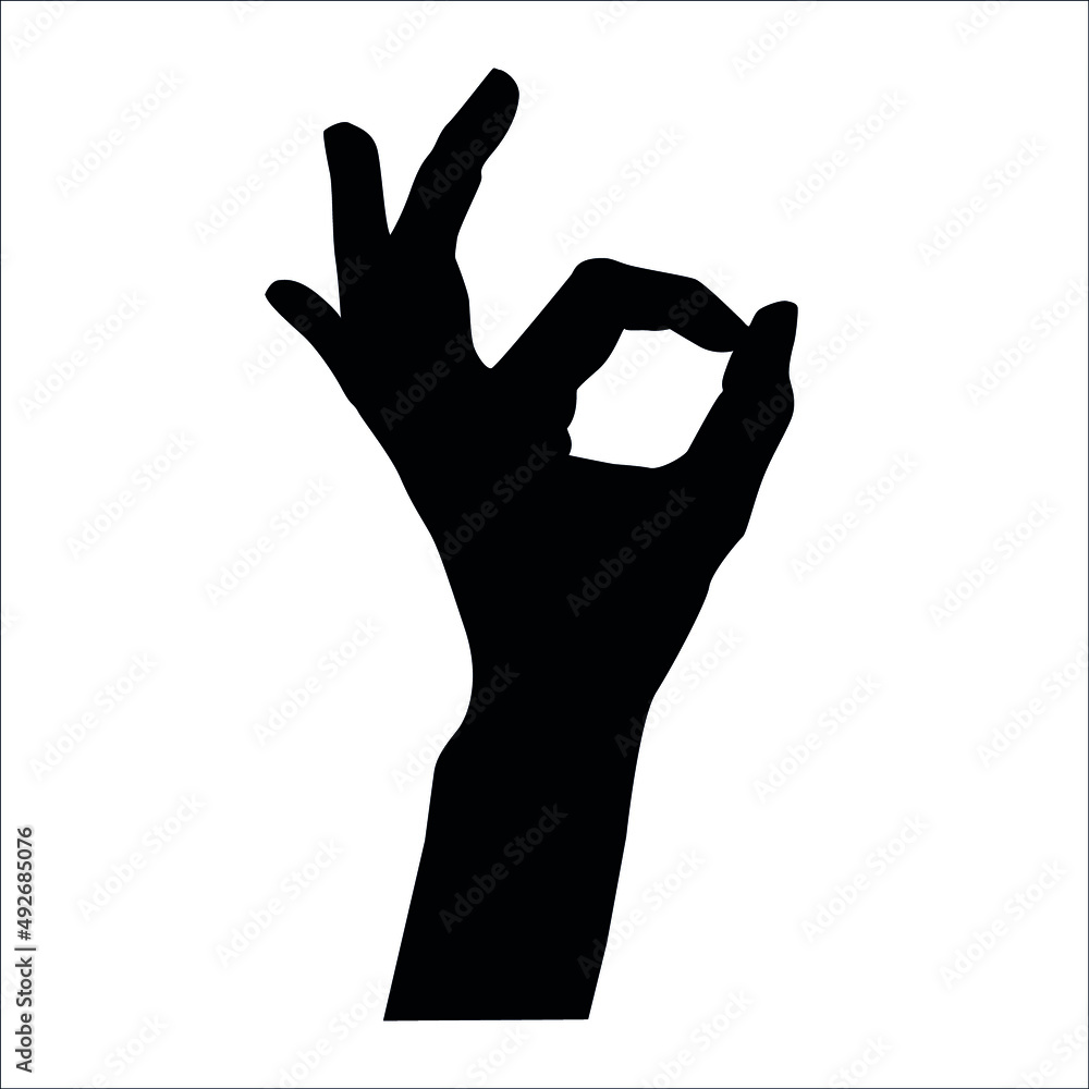 Silhouettes of hands. Hands in different poses. Template for drawing hands. Different positions of hands and fingers Silhouettes of hands. Hands in different poses. Template for drawing hands. Different positions of hands and fingers