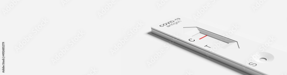Negative test result by using rapid test device for COVID-19. 3d illustration Negative test result by using rapid test device for COVID-19. 3d illustration