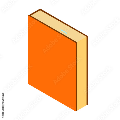 Minimalist 2D style notebook for studying and working in isometric style