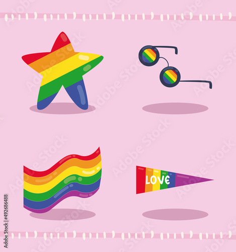 four flats pride lgbtq items