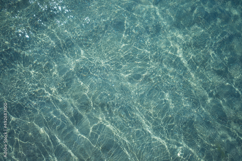 Background shot of aqua sea water surface